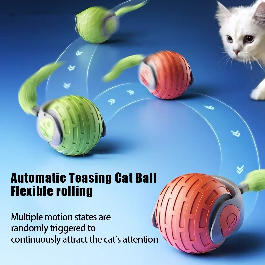 KittyRoll, Smart Automatisk Lockleksak, USB-Uppladdningsbar Kattleksak