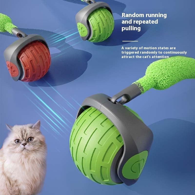 KittyRoll, Smart Automatisk Lockleksak, USB-Uppladdningsbar Kattleksak